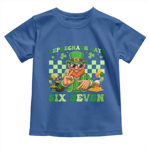 Funny Leprechaun Says Six Seven Toddler T Shirt St Patricks Day TS12 Royal Blue Print Your Wear