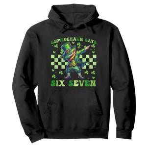 Leprechaun Six Seven Meme Hoodie Funny St Patricks Day Gift TS12 Black Print Your Wear