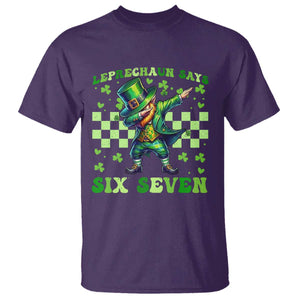 Leprechaun Six Seven Meme T Shirt Funny St Patricks Day Gift TS12 Purple Print Your Wear