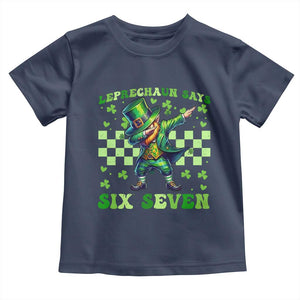 Leprechaun Six Seven Meme Toddler T Shirt Funny St Patricks Day Gift TS12 Navy Print Your Wear