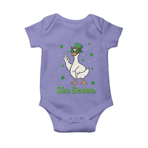 Lucky Goose Six Seven Meme Baby Onesie St Patricks Day TS12 Violet Print Your Wear
