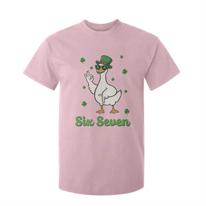 Lucky Goose Six Seven Meme T Shirt For Kid St Patricks Day TS12 Light Pink Print Your Wear