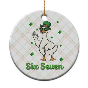 Lucky Goose Six Seven Meme Ceramic Ornament St Patricks Day TS12 1pc Christmas Plaid Print Your Wear