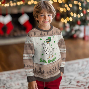 Lucky Goose Six Seven Meme Ugly Christmas Sweater St Patricks Day TS12 Mocha Mousse Print Your Wear