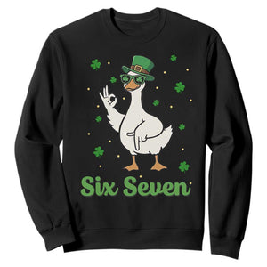 Lucky Goose Six Seven Meme Sweatshirt St Patricks Day TS12 Black Print Your Wear