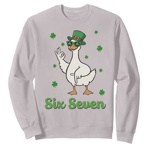Lucky Goose Six Seven Meme Sweatshirt St Patricks Day TS12 Ice Gray Print Your Wear