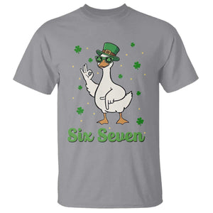 Lucky Goose Six Seven Meme T Shirt St Patricks Day TS12 Sport Gray Print Your Wear