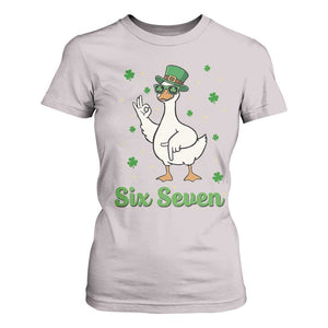 Lucky Goose Six Seven Meme T Shirt For Women St Patricks Day TS12 Ice Gray Print Your Wear