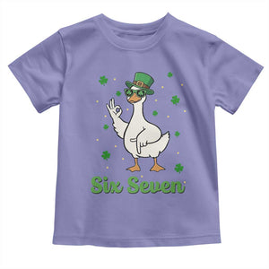 Lucky Goose Six Seven Meme Toddler T Shirt St Patricks Day TS12 Violet Print Your Wear