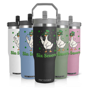 Lucky Goose Six Seven Meme Flip Straw Tumbler St Patricks Day TS12 Print Your Wear