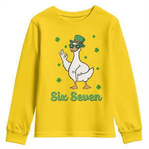 Lucky Goose Six Seven Meme Youth Sweatshirt St Patricks Day TS12 Daisy Print Your Wear