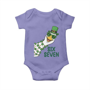 Chaotic Goose Six Seven Meme Baby Onesie Funny St Patricks Day Gift TS12 Violet Print Your Wear