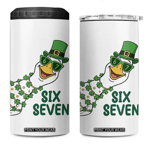 Chaotic Goose Six Seven Meme 4 in 1 Can Cooler Tumbler Funny St Patricks Day Gift TS12 One Size: 16 oz White Print Your Wear