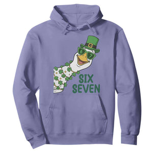 Chaotic Goose Six Seven Meme Hoodie Funny St Patricks Day Gift TS12 Violet Print Your Wear