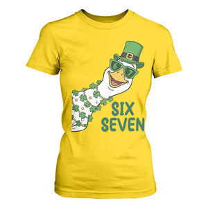 Chaotic Goose Six Seven Meme T Shirt For Women Funny St Patricks Day Gift TS12 Daisy Print Your Wear