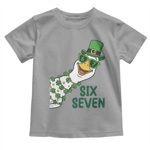 Chaotic Goose Six Seven Meme Toddler T Shirt Funny St Patricks Day Gift TS12 Sport Gray Print Your Wear