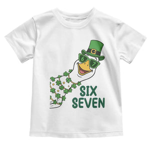 Chaotic Goose Six Seven Meme Toddler T Shirt Funny St Patricks Day Gift TS12 White Print Your Wear