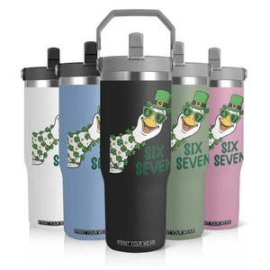 Chaotic Goose Six Seven Meme Flip Straw Tumbler Funny St Patricks Day Gift TS12 Print Your Wear