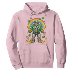 Bigfoot Six Seven Meme Hoodie Funny St Patricks Day Gift TS12 Light Pink Print Your Wear