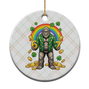 Bigfoot Six Seven Meme Ceramic Ornament Funny St Patricks Day Gift TS12 1pc Christmas Plaid Print Your Wear