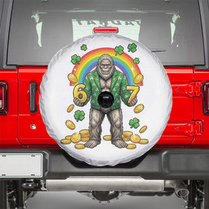 Bigfoot Six Seven Meme Spare Tire Cover Funny St Patricks Day Gift TS12 White Print Your Wear