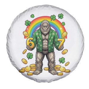 Bigfoot Six Seven Meme Spare Tire Cover Funny St Patricks Day Gift TS12 Print Your Wear