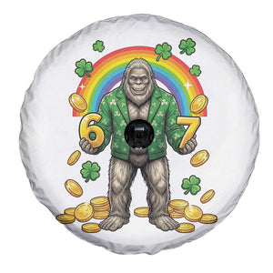 Bigfoot Six Seven Meme Spare Tire Cover Funny St Patricks Day Gift TS12 Print Your Wear