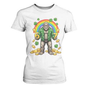 Bigfoot Six Seven Meme T Shirt For Women Funny St Patricks Day Gift TS12 White Print Your Wear