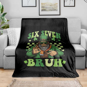 Bigfoot Six Seven Bruh Throw Blanket Gen Z Irish Gift TS12 Print Your Wear