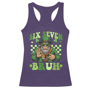 Bigfoot Six Seven Bruh Racerback Tank Top Gen Z Irish Gift TS12 Purple Print Your Wear