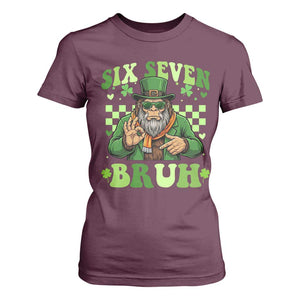 Bigfoot Six Seven Bruh T Shirt For Women Gen Z Irish Gift TS12 Maroon Print Your Wear