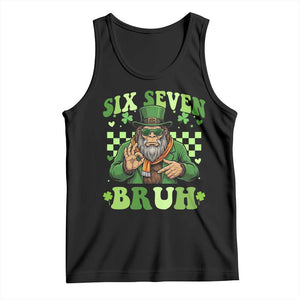 Bigfoot Six Seven Bruh Tank Top Gen Z Irish Gift TS12 Black Print Your Wear
