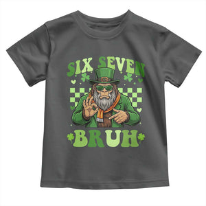 Bigfoot Six Seven Bruh Toddler T Shirt Gen Z Irish Gift TS12 Dark Heather Print Your Wear