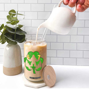 St Patricks Day Bigfoot Shamrock Glass Can Six Seven Meme TS12 Print Your Wear