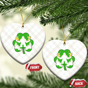 St Patricks Day Bigfoot Shamrock Ceramic Ornament Six Seven Meme TS12 Print Your Wear