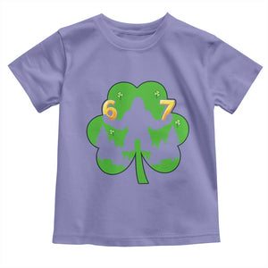 St Patricks Day Bigfoot Shamrock Toddler T Shirt Six Seven Meme TS12 Violet Print Your Wear