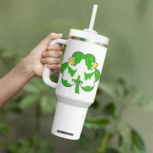 St Patricks Day Bigfoot Shamrock Tumbler With Handle Six Seven Meme TS12 Print Your Wear