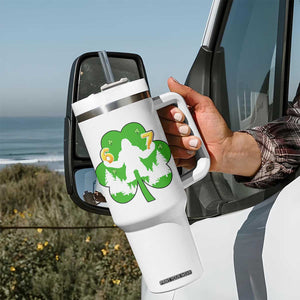 St Patricks Day Bigfoot Shamrock Tumbler With Handle Six Seven Meme TS12 Print Your Wear