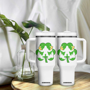 St Patricks Day Bigfoot Shamrock Tumbler With Handle Six Seven Meme TS12 Print Your Wear