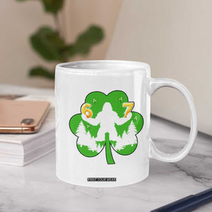 St Patricks Day Bigfoot Shamrock Coffee Mug Six Seven Meme TS12 Print Your Wear