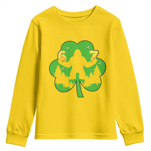 St Patricks Day Bigfoot Shamrock Youth Sweatshirt Six Seven Meme TS12 Daisy Print Your Wear