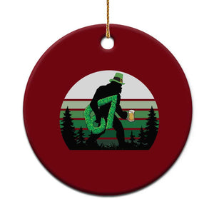 Funny St Patricks Bigfoot Says Six Seven Ceramic Ornament Gen Z Irish Gift TS12 1pc Red Print Your Wear