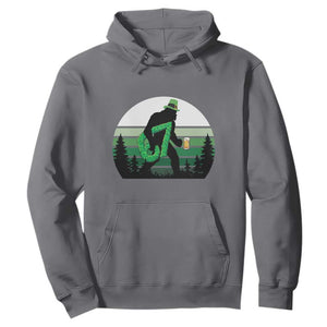 Funny St Patricks Bigfoot Says Six Seven Hoodie Gen Z Irish Gift TS12 Charcoal Print Your Wear