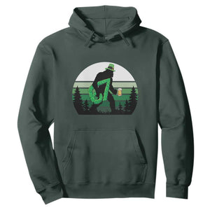 Funny St Patricks Bigfoot Says Six Seven Hoodie Gen Z Irish Gift TS12 Dark Forest Green Print Your Wear