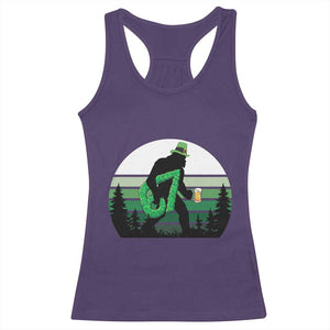 Funny St Patricks Bigfoot Says Six Seven Racerback Tank Top Gen Z Irish Gift TS12 Purple Print Your Wear