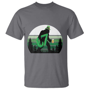 Funny St Patricks Bigfoot Says Six Seven T Shirt Gen Z Irish Gift TS12 Charcoal Print Your Wear