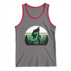 Funny St Patricks Bigfoot Says Six Seven Tank Top Gen Z Irish Gift TS12 Deep Heather Red Print Your Wear