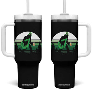 Funny St Patricks Bigfoot Says Six Seven Tumbler With Handle Gen Z Irish Gift TS12 One Size: 40 oz Black Print Your Wear