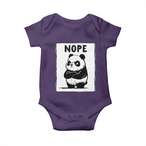 Grumpy Panda Says Nope Baby Onesie Japanese Aesthetic Panda Bear Graphic TS12 Purple Print Your Wear