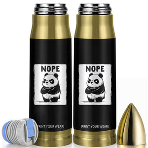 Grumpy Panda Says Nope Bullet Tumbler Japanese Aesthetic Panda Bear Graphic TS12 Black Print Your Wear
